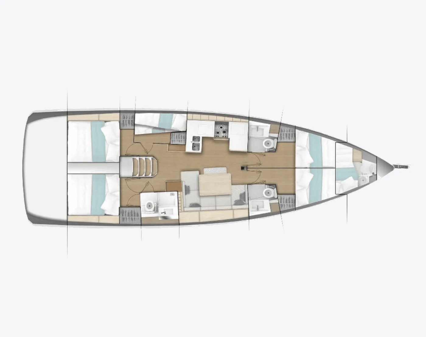 S/Y Infinitea cabin layout