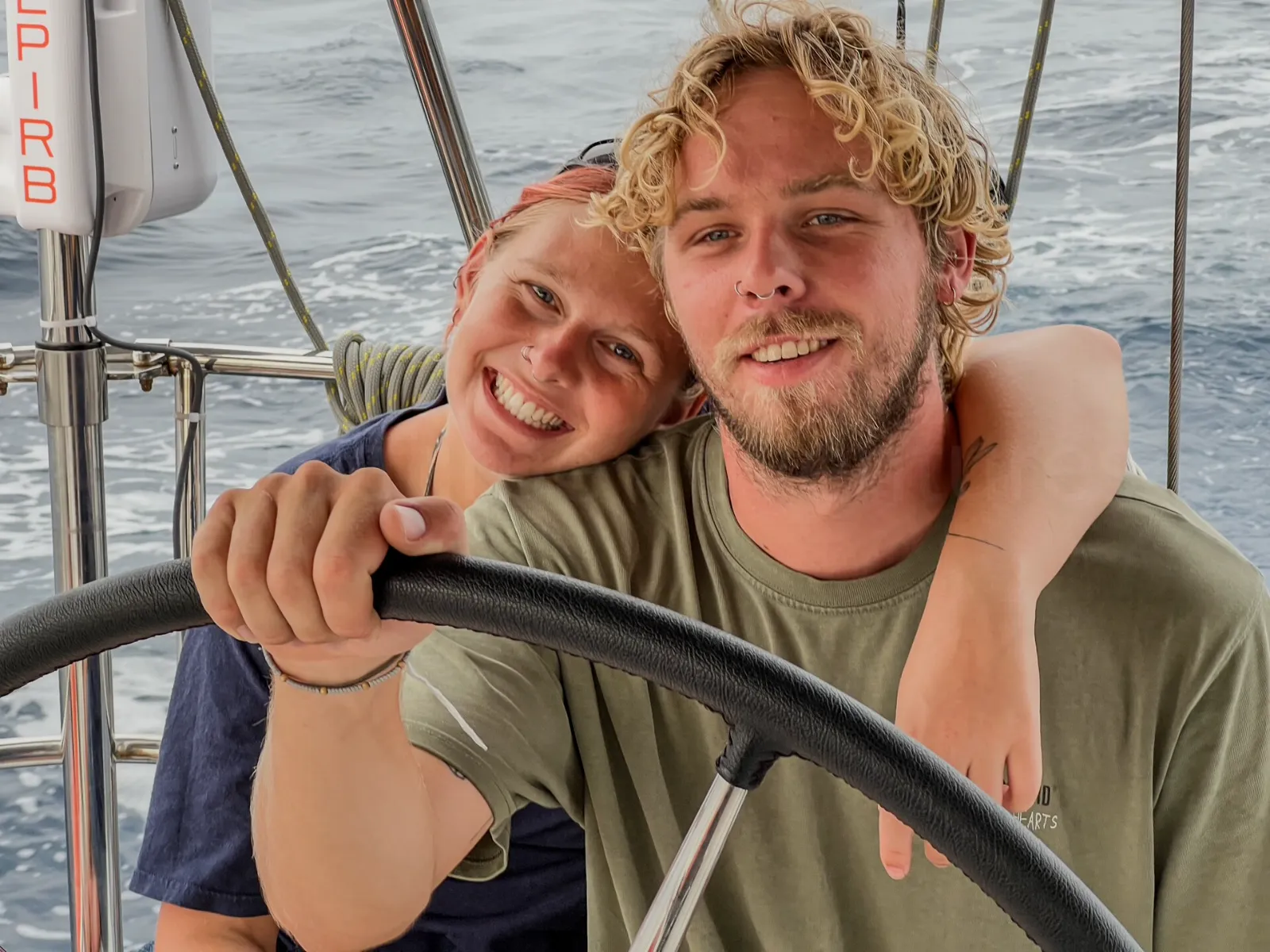 Joris and Olivia aboard Infinitea