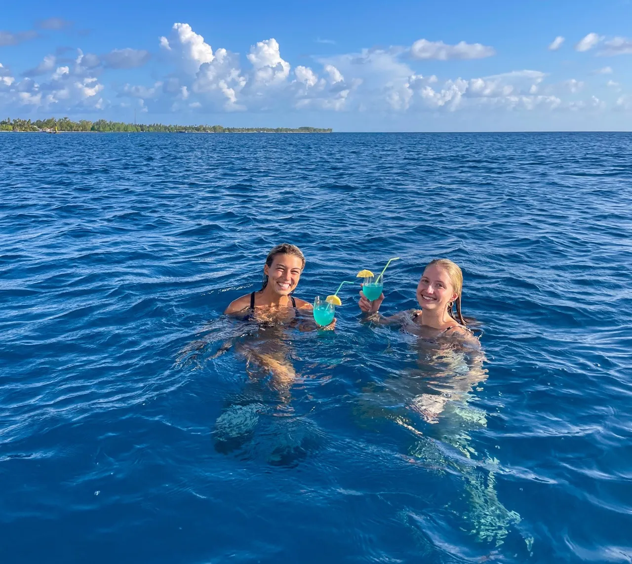 The sundowner swim.